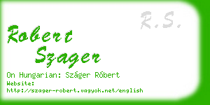 robert szager business card